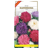 Семена цветов астра Карликовая смесь 0,2 г. Флора плюс