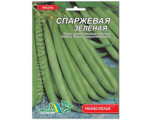 Насіння квасоля Спаржева зелена 20г. Флора маркет