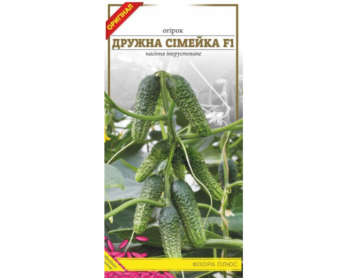Семена огурец  Дружная семейка F1  0,5 г. Флора плюс